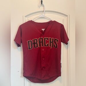 Kids Youth Small Majestic DBacks Red Baseball Jersey